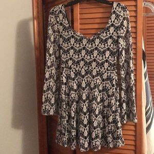 Black and White Lace Dress